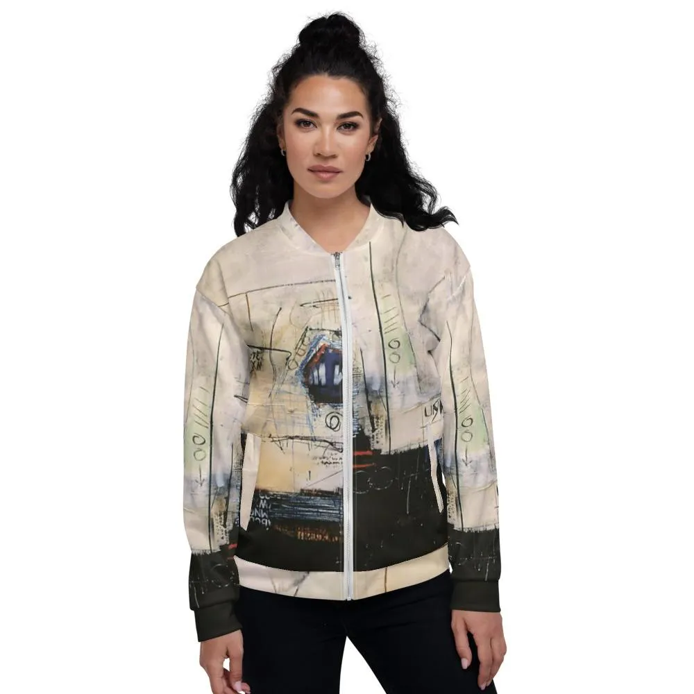 Abstract Unisex Bomber Jacket