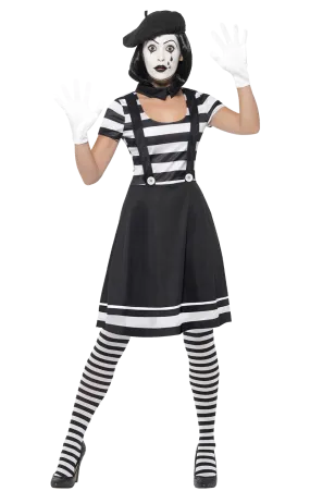 Adult Lady Mime Artist Costume