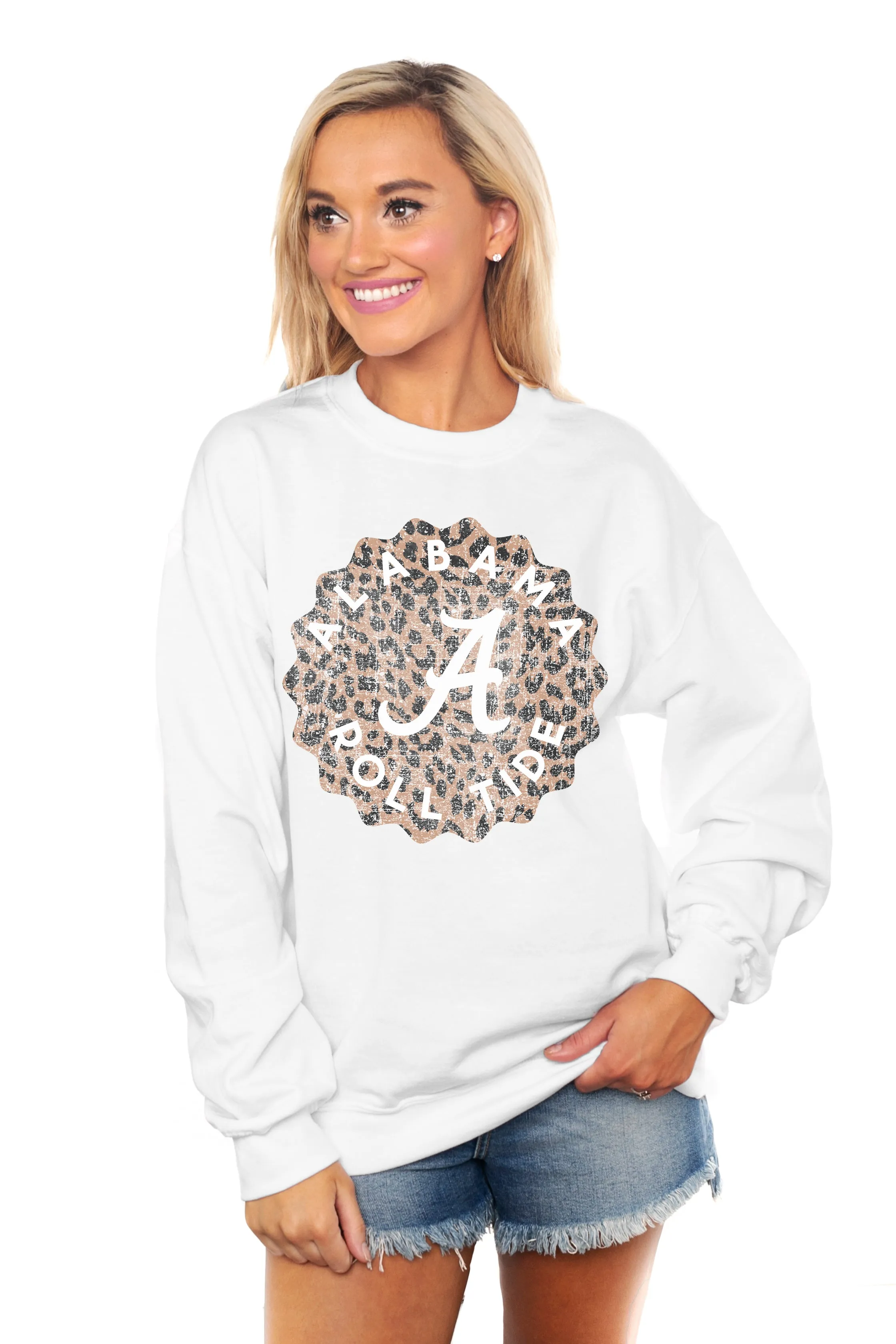 ALABAMA CRIMSON TIDE "WILD SIDE"PERFECT CREW SWEATSHIRT