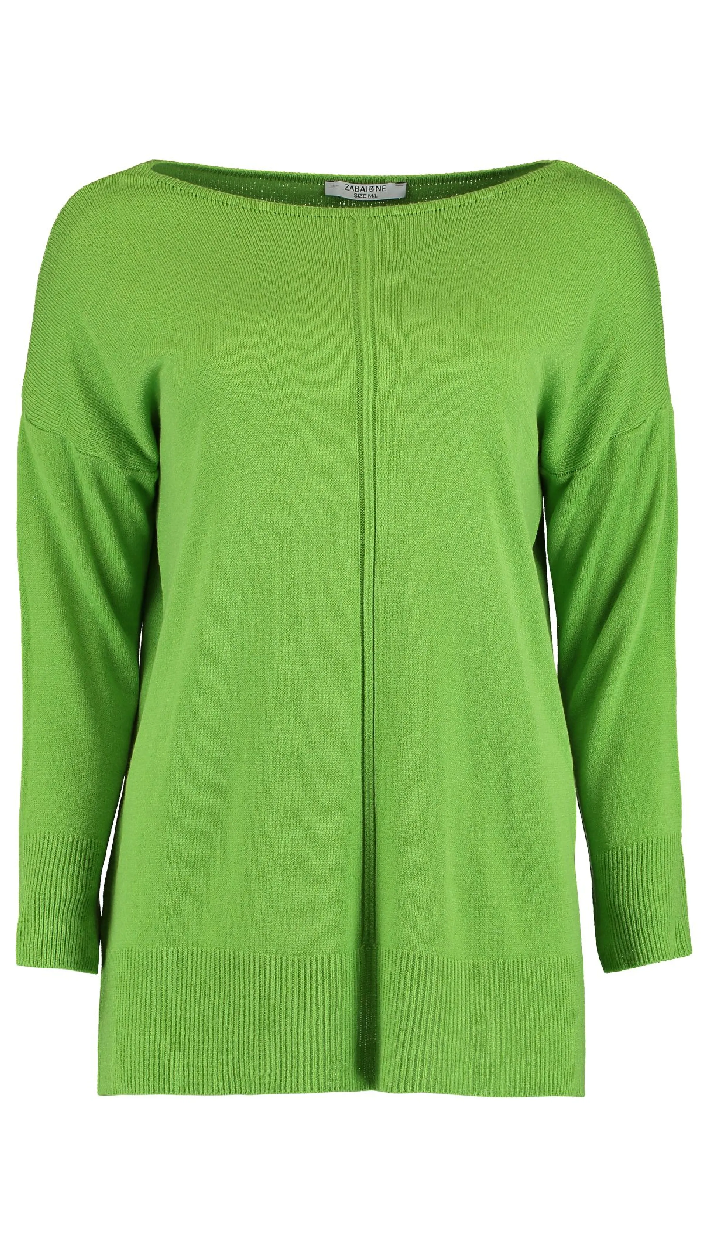 Alina Green Tea Front Seam Pullover