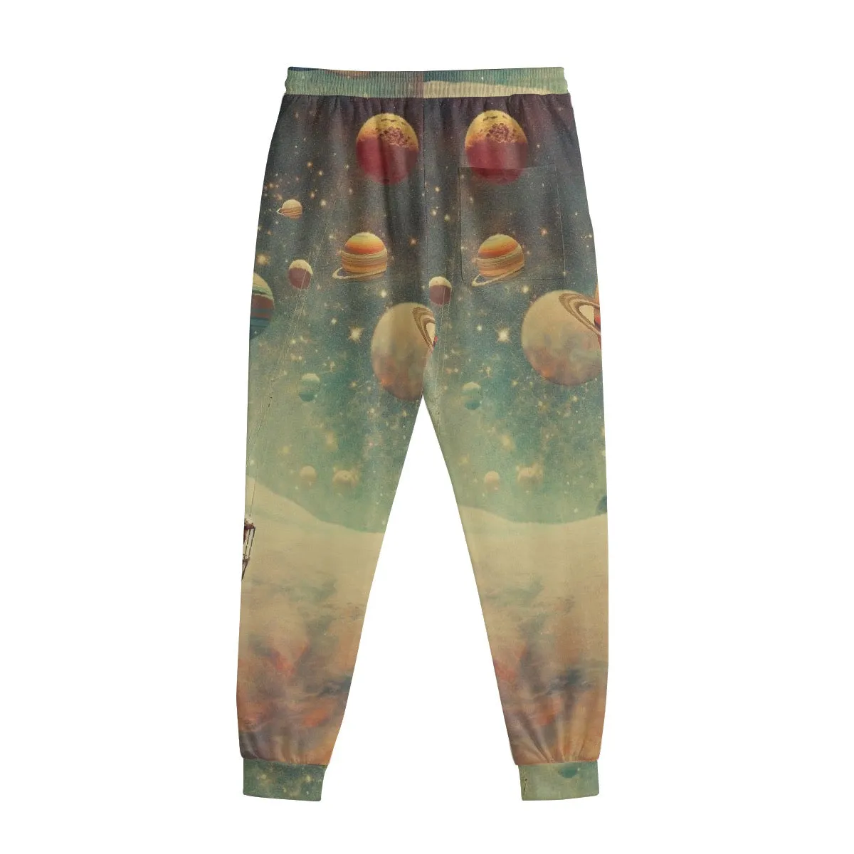 All-Over Print Men's Sweatpants With Waistband228 space print