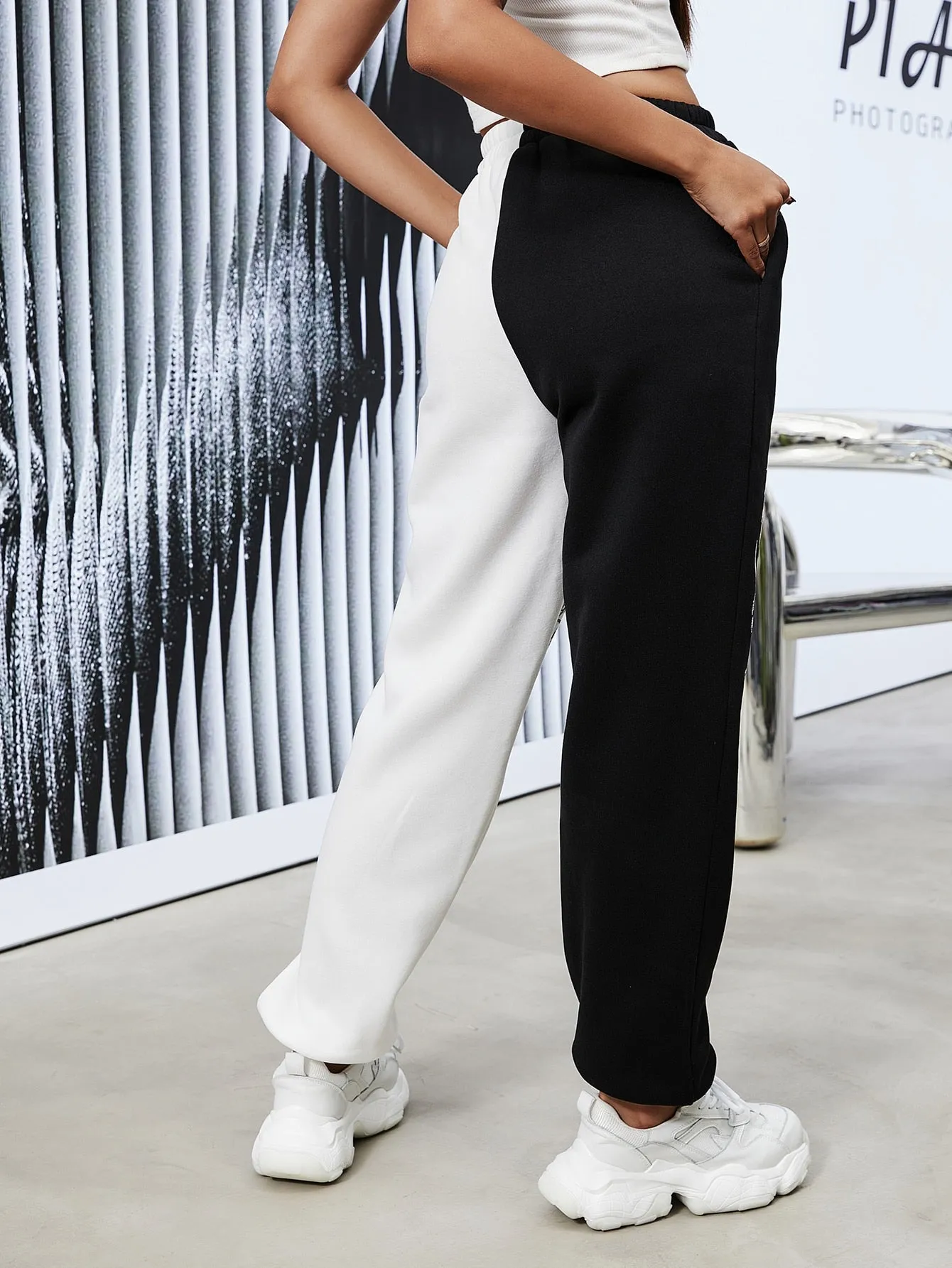 Animal Pocket High Waist Long Women Sweatpants