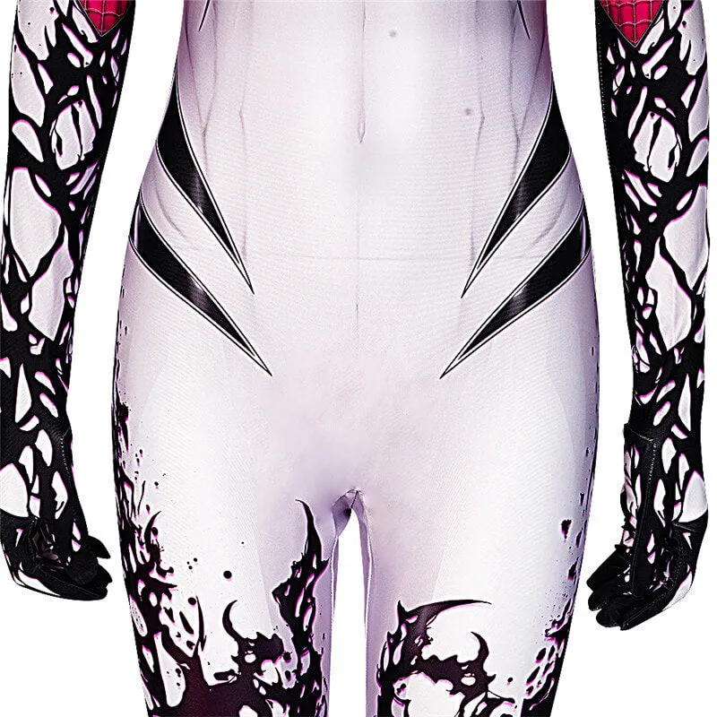 Anti Venom Gwen Stacy Cosplay Costume Spider-Gwen Venom Bodysuit