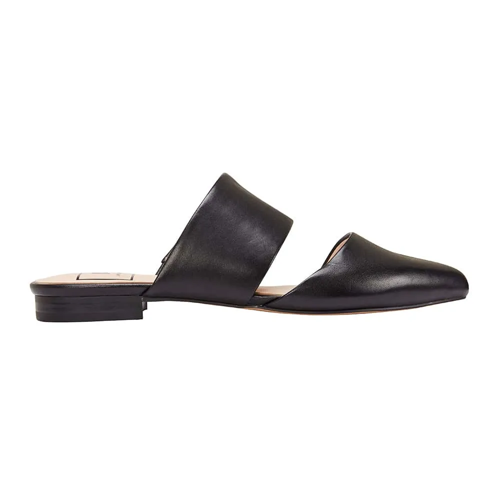 Arcadia Slide in Black Leather