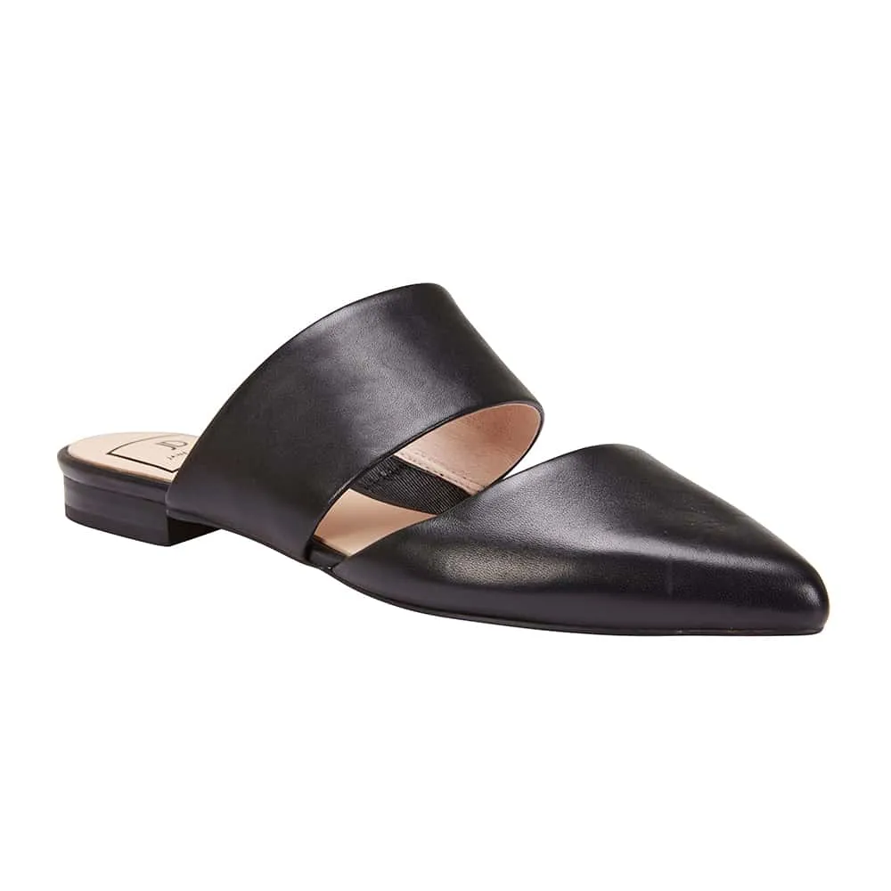 Arcadia Slide in Black Leather