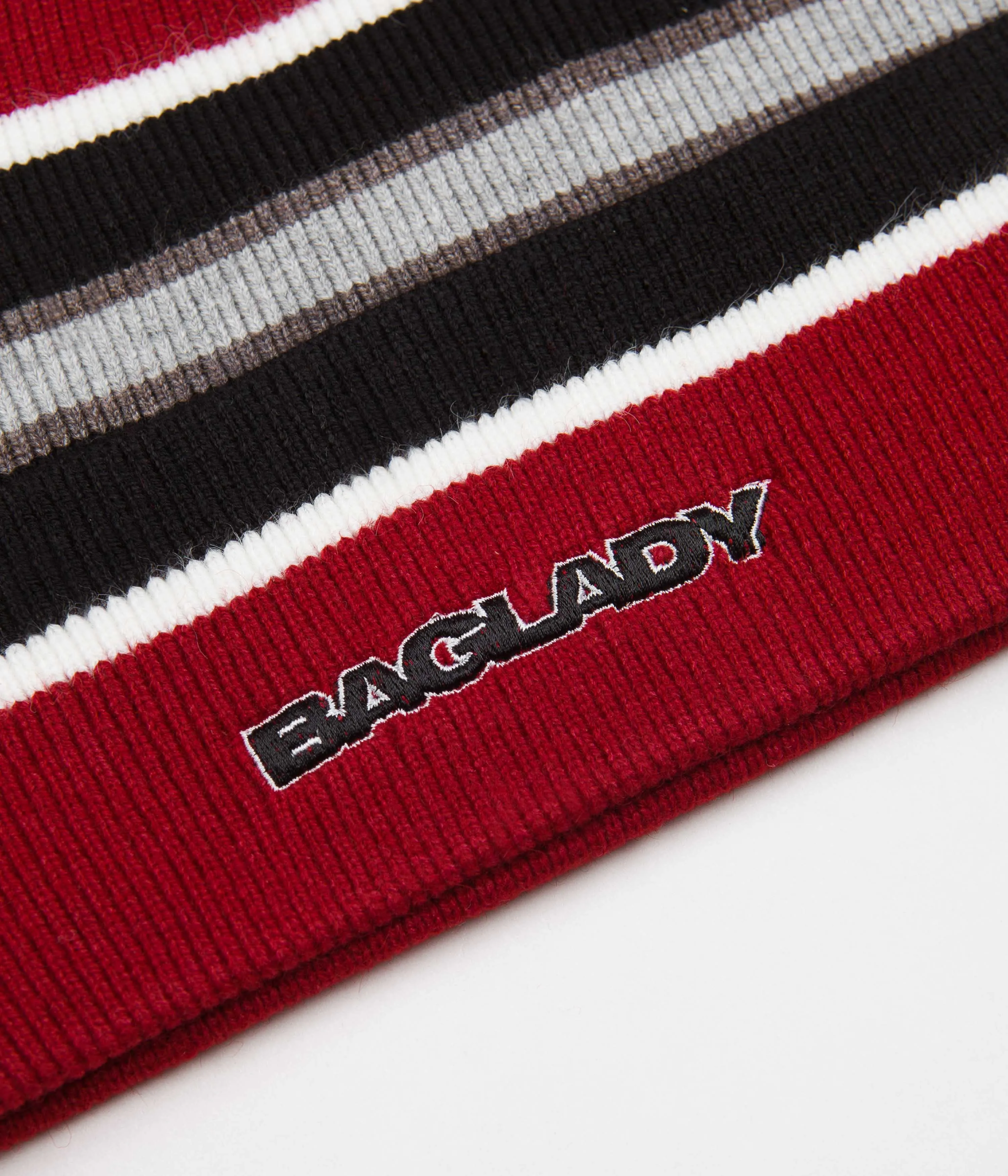 Baglady Eros Striped Beanie - Red / Black