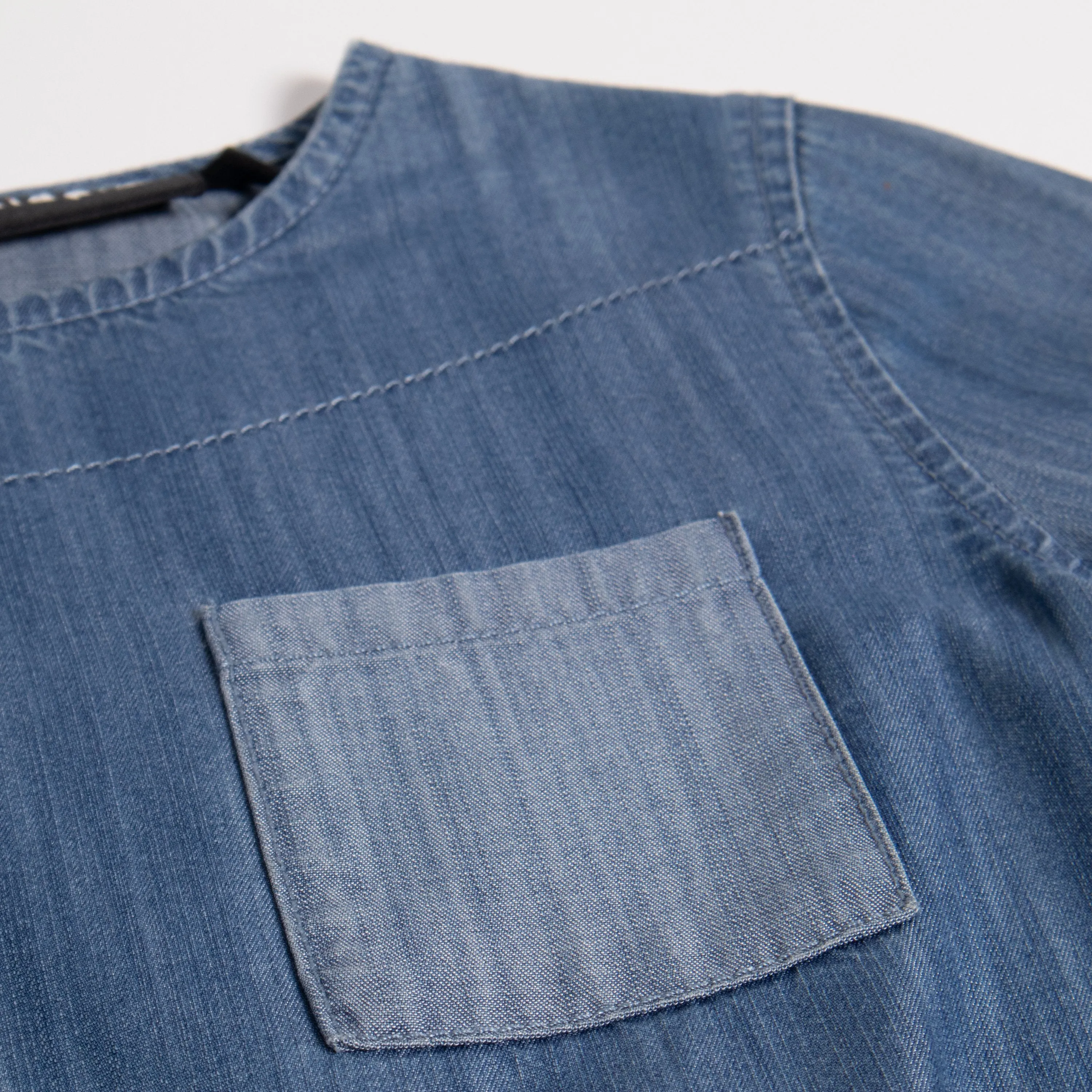 Banded Denim Shirt