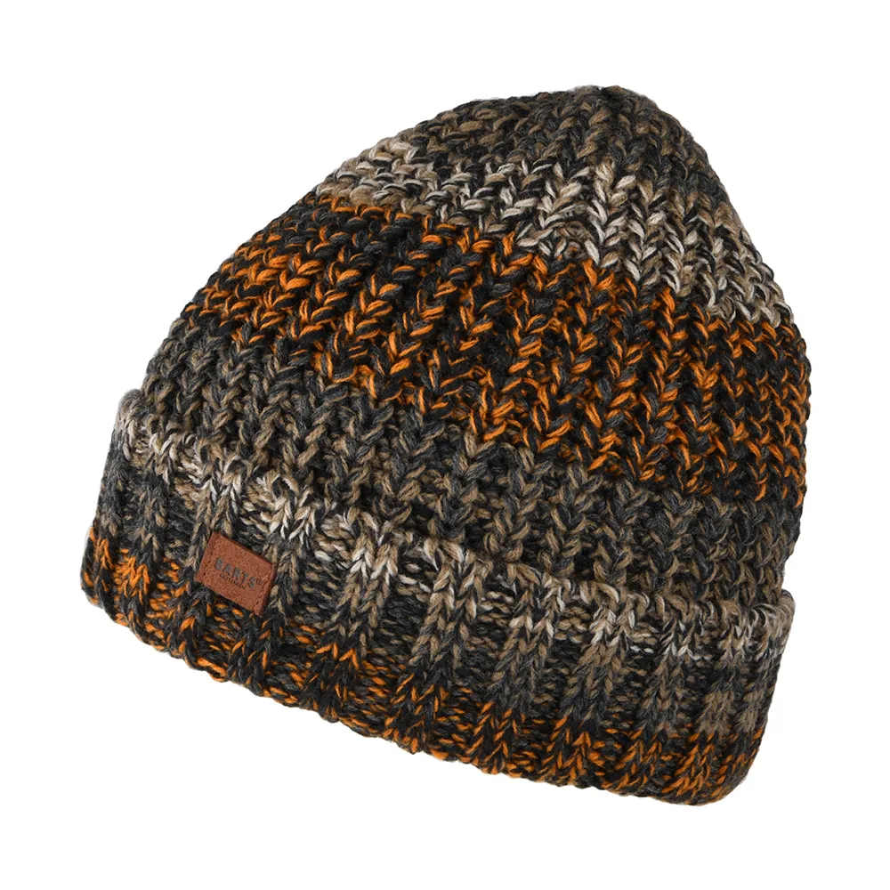 Barts Hats Akotan Recycled Cuffed Beanie Hat - Ochre-Multi