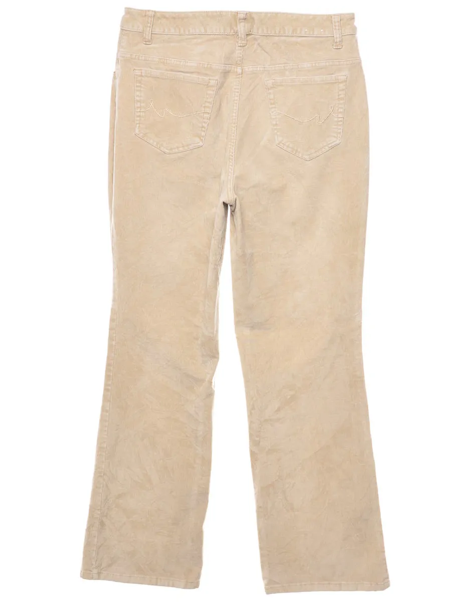 Beige Classic Corduroy Trousers - W32 L30