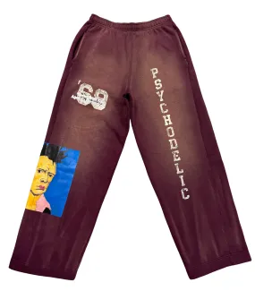 *Better With Age 'Psychodelic' Burgundy Sweatpants