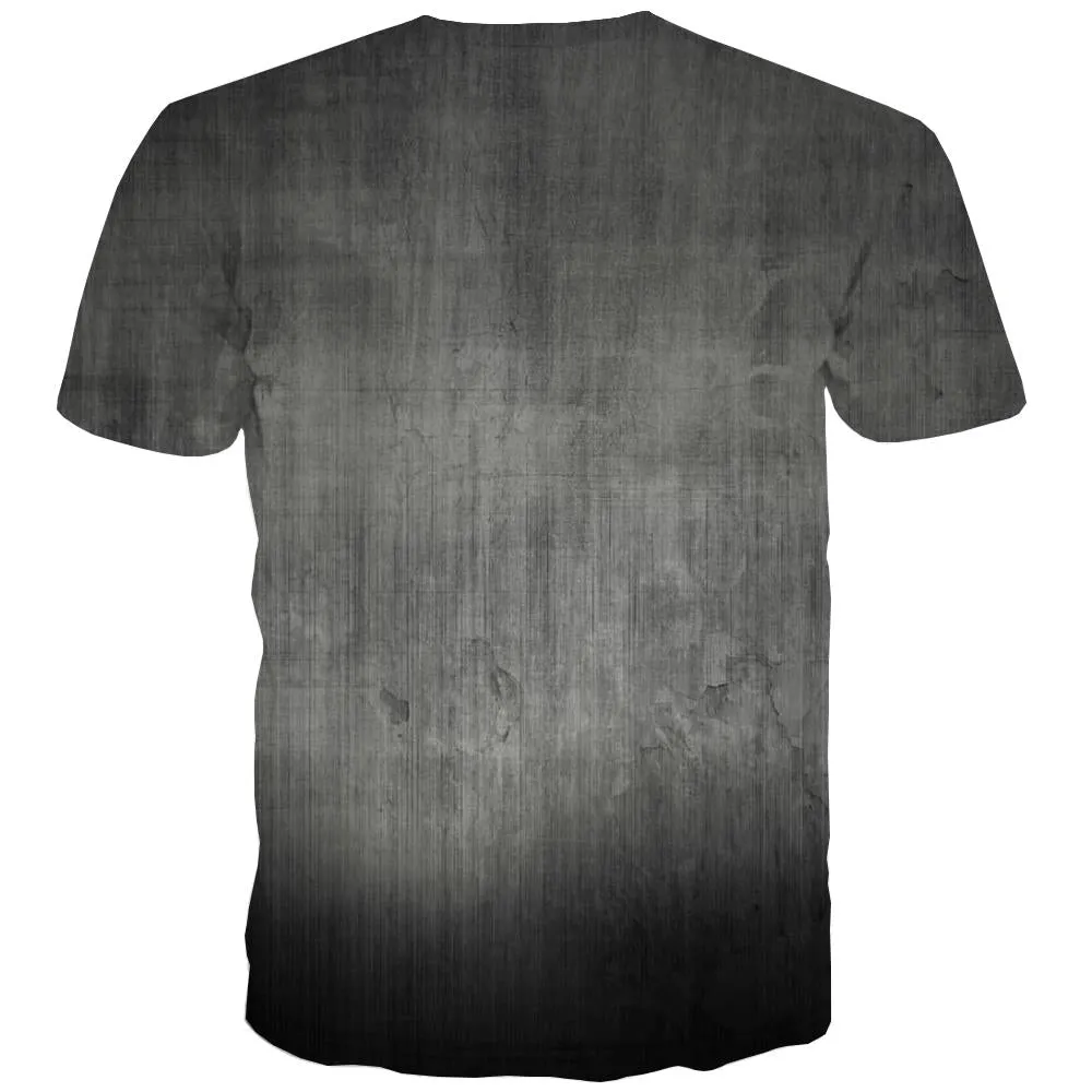 black grey wall texture t shirt special texture Funny 3D t shirt Cool art costume men different