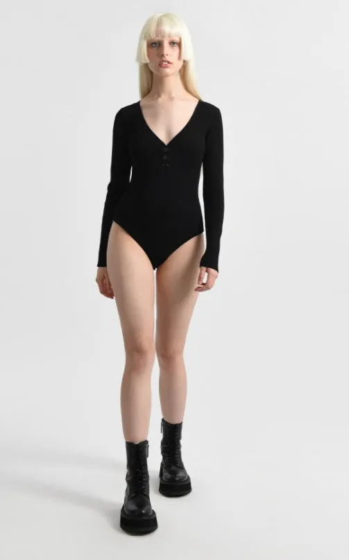 Black Long Sleeve Bodysuit