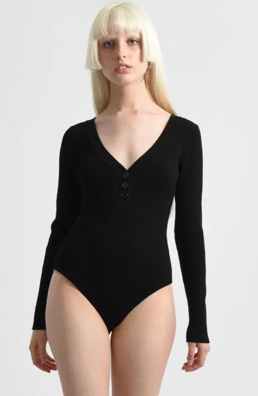 Black Long Sleeve Bodysuit