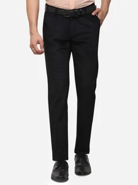 Black Super Slim Fit Solid Club Wear Trouser | JB Studio