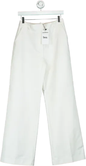 boa. Cream Formal Straight Leg Trousers UK S