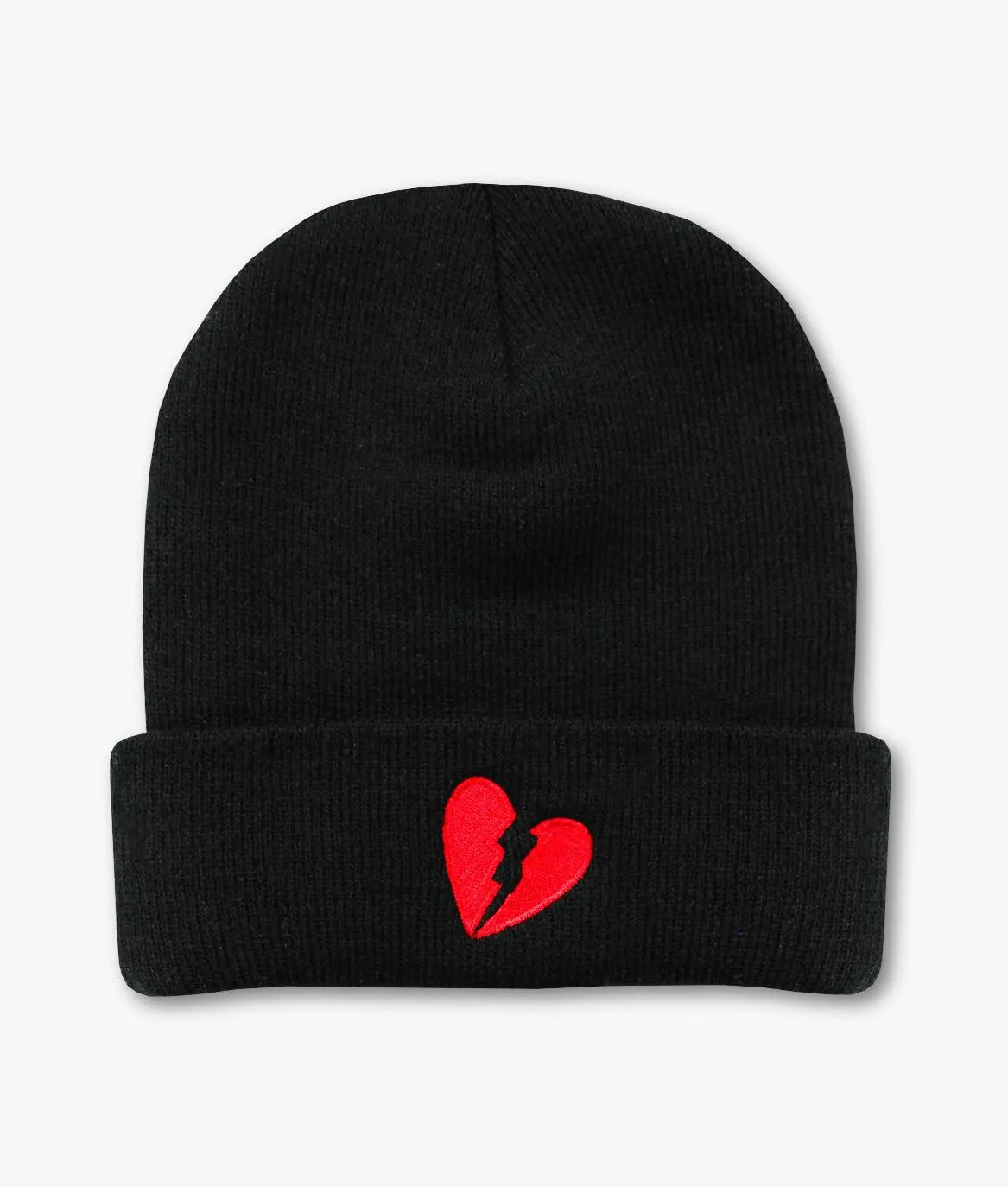 Broken Heart Embroidered Womens Beanie