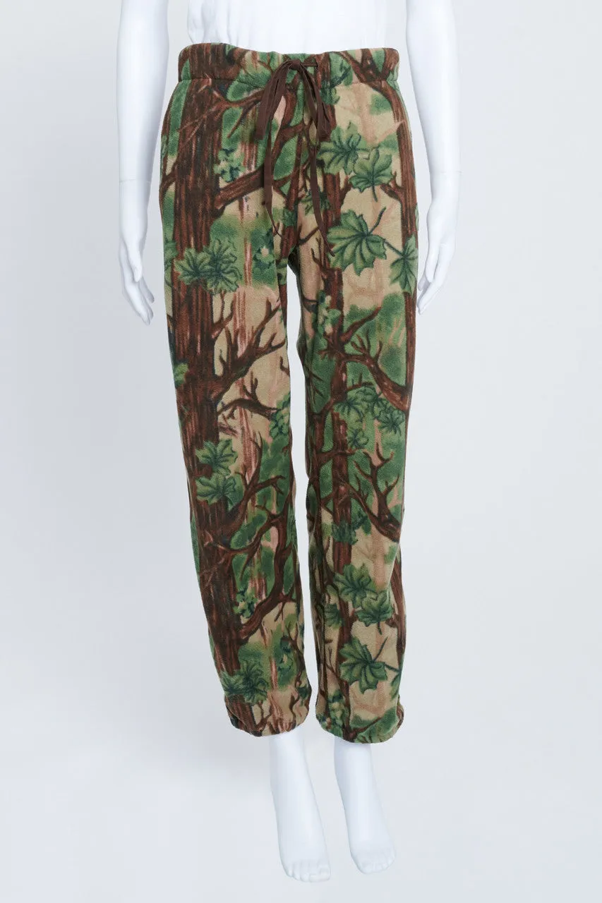 Camo Print Fleece Track Pants