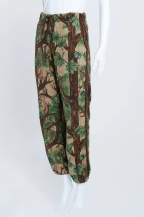 Camo Print Fleece Track Pants