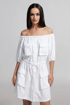 Casual Tencel White Denim Dress