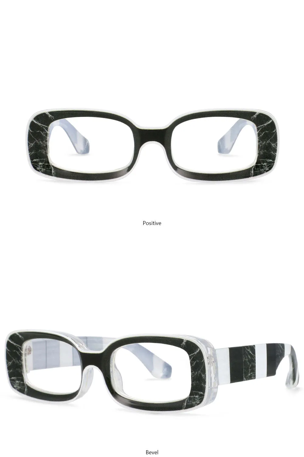 CCspace Unisex Full Rim Rectangle Resin Frame Punk Eyeglasses 54430