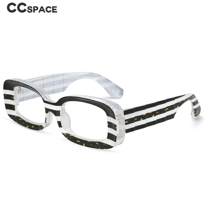 CCspace Unisex Full Rim Rectangle Resin Frame Punk Eyeglasses 54430