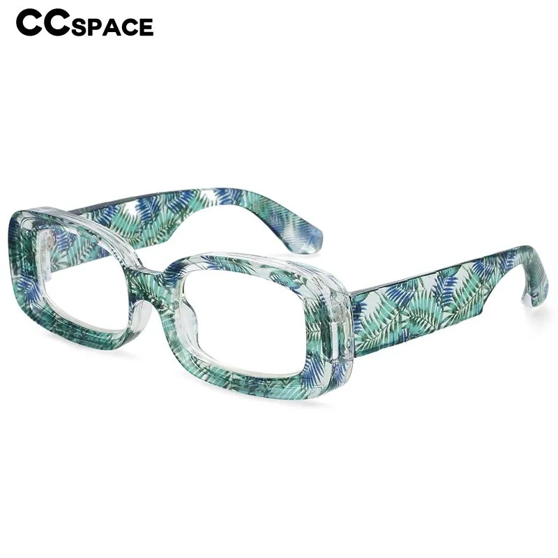 CCspace Unisex Full Rim Rectangle Resin Frame Punk Eyeglasses 54430