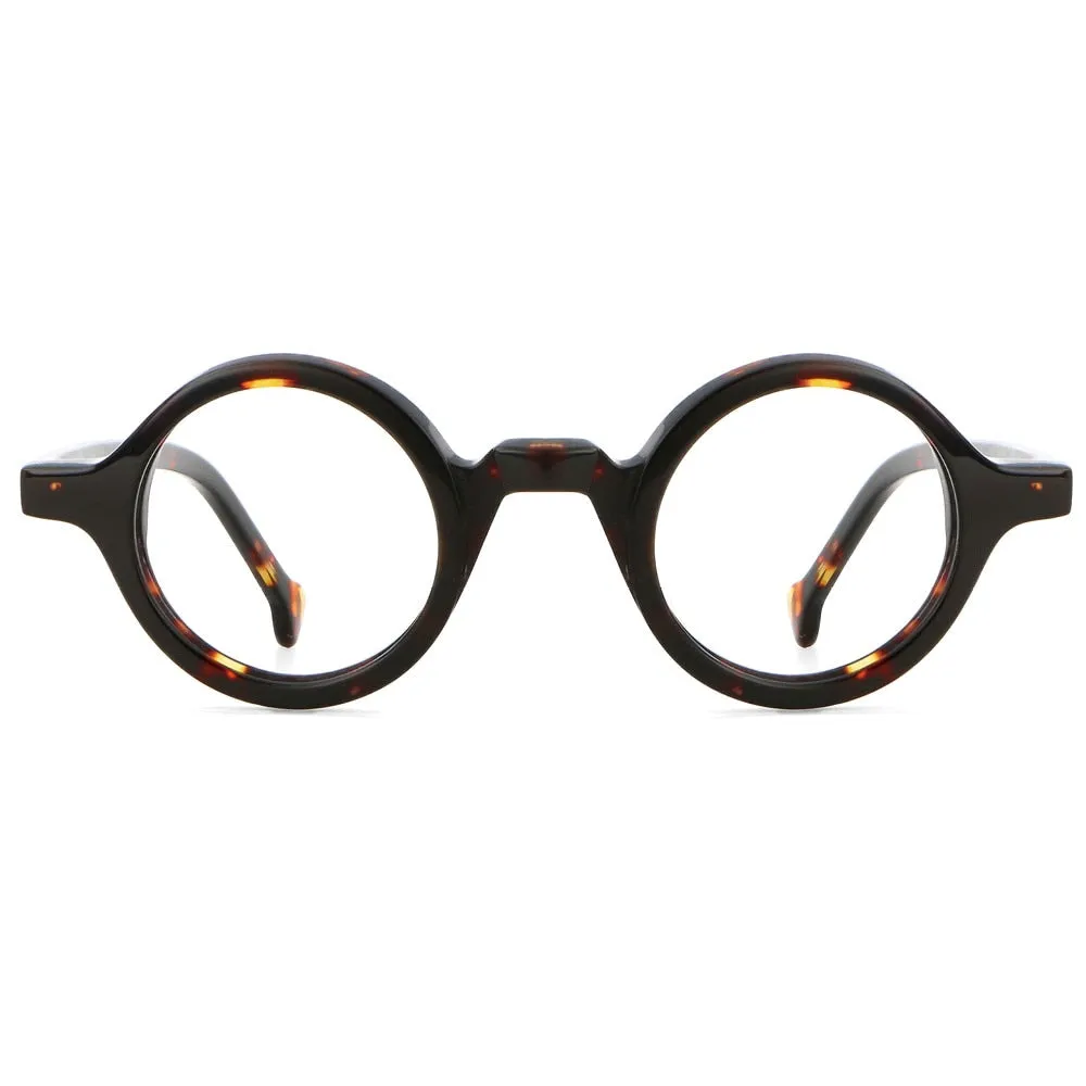 CCspace Unisex Full Rim Round Acetate Punk Frame Eyeglasses 53678