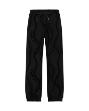 Chain Print Logo Drawstring Sweatpants