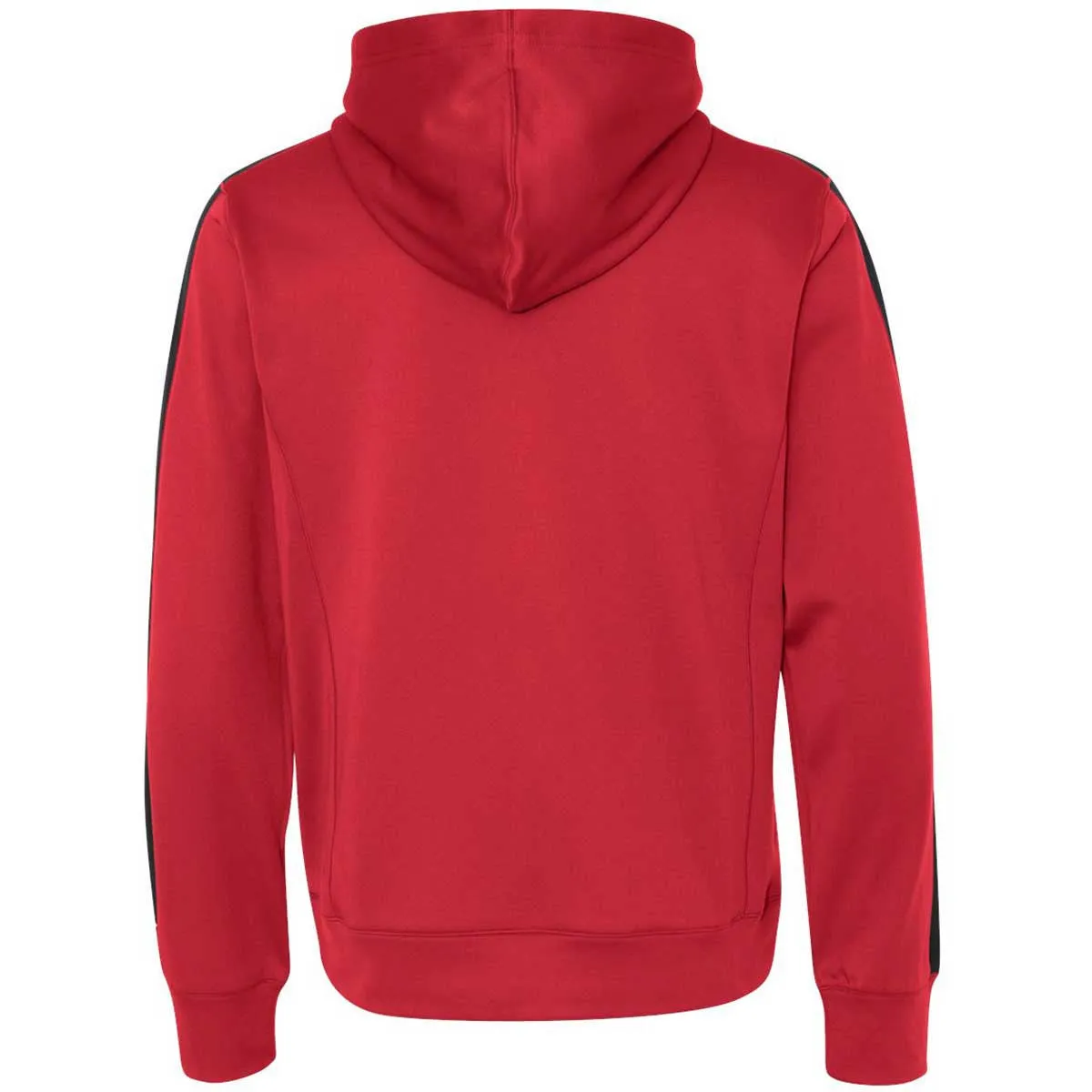 Champion Men's Scarlet/Black Performance 5.4-Ounce Colorblock Pullover Hood