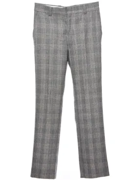 Checked Pattern Trousers - W31 L31