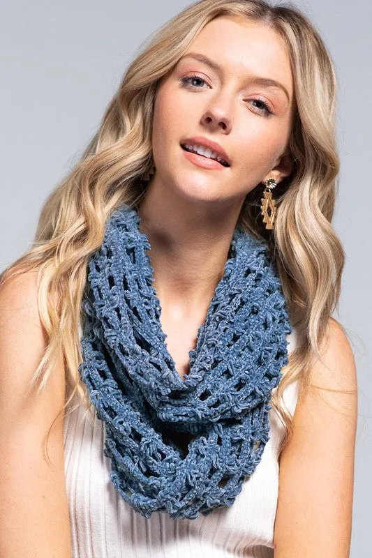 Chenille Net Infinity Scarf