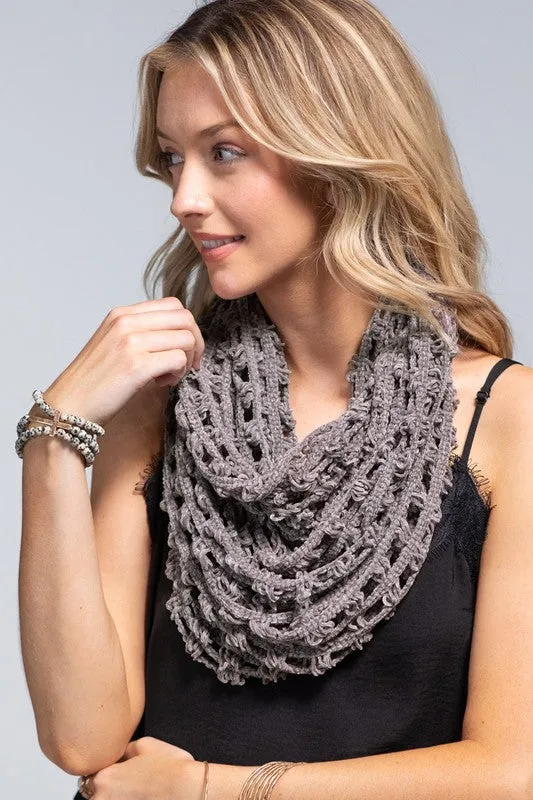 Chenille Net Infinity Scarf