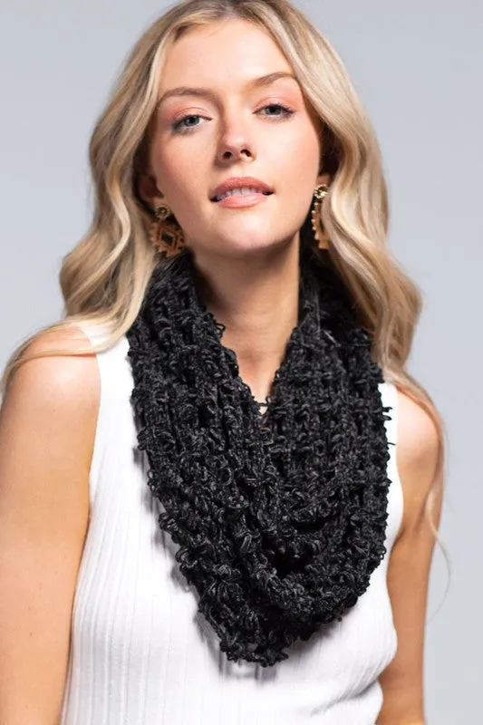 Chenille Net Infinity Scarf