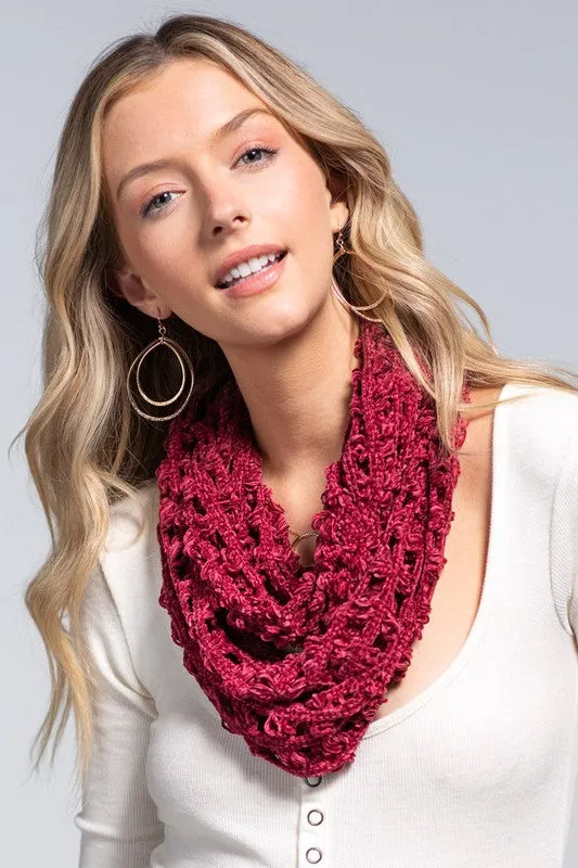 Chenille Net Infinity Scarf