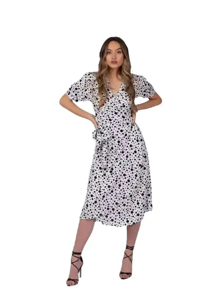 Chic Polka Dot Wrap Dress | Essential Summer Fashion