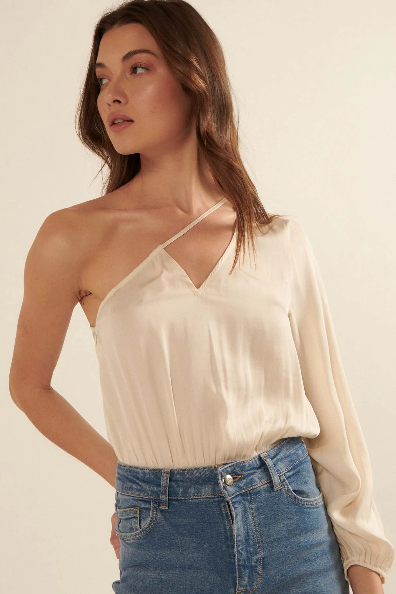 Chic to Chic One-Shoulder Cutout Bodysuit