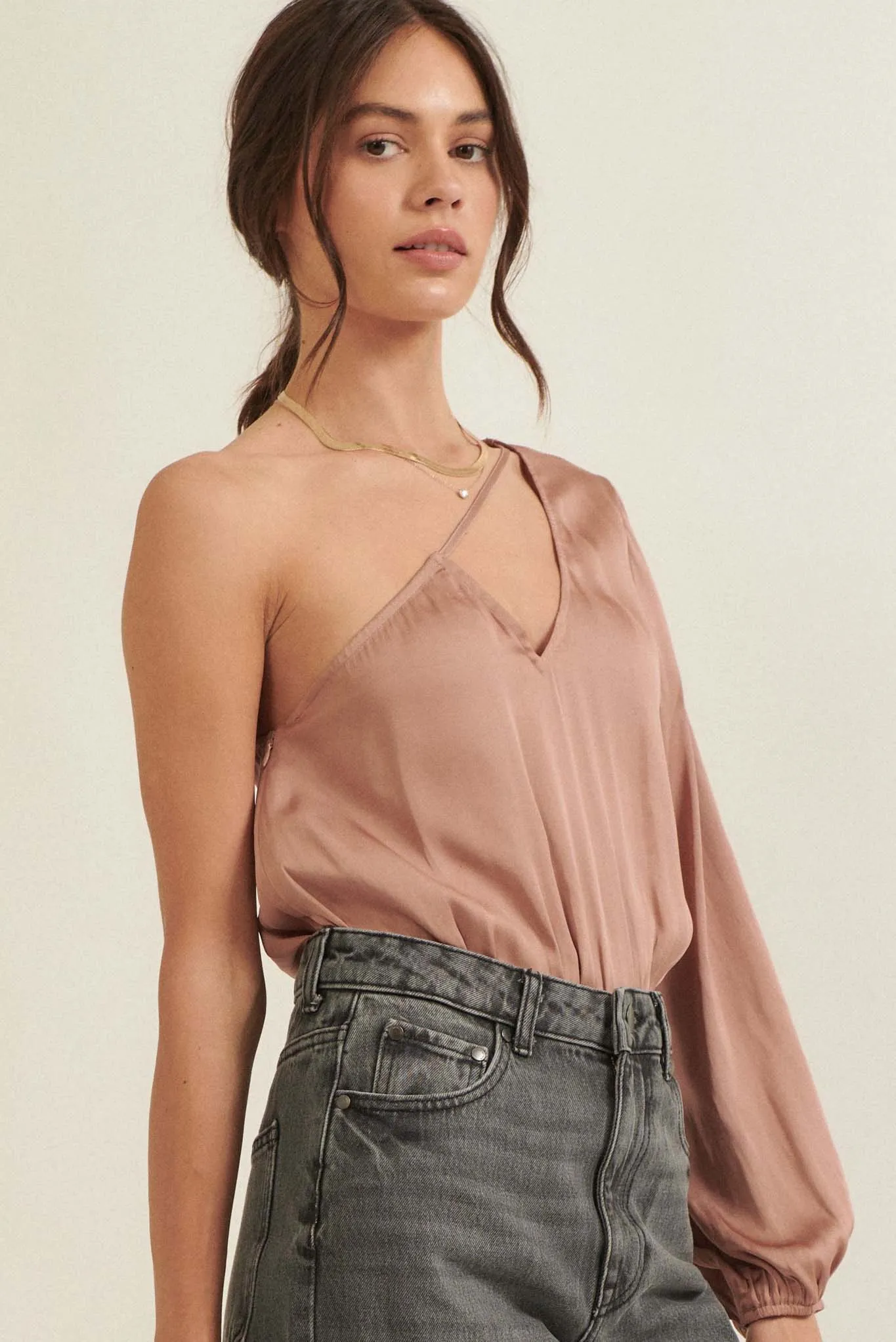 Chic to Chic One-Shoulder Cutout Bodysuit