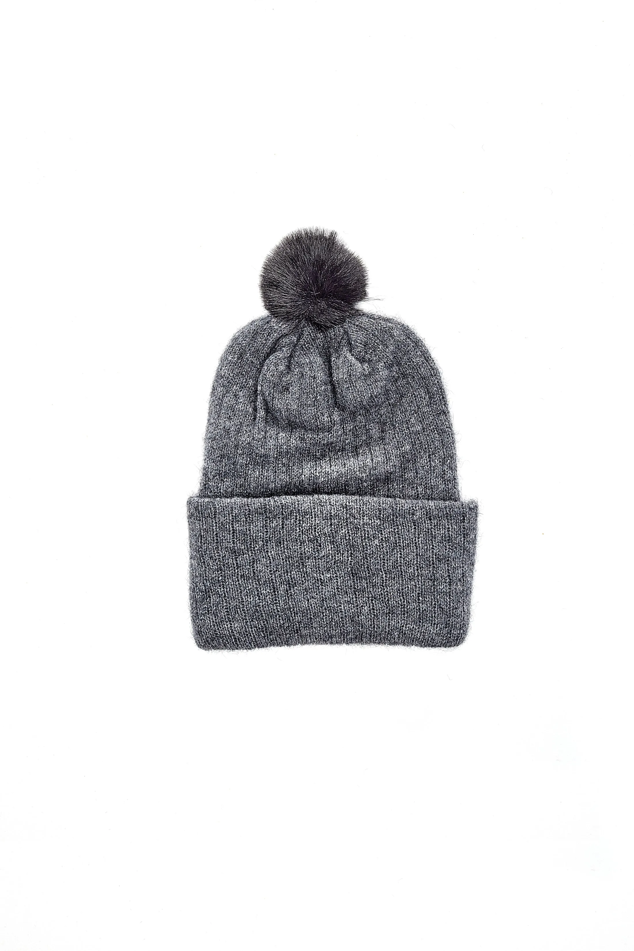 Childrens Possum Pom Pom Beanie