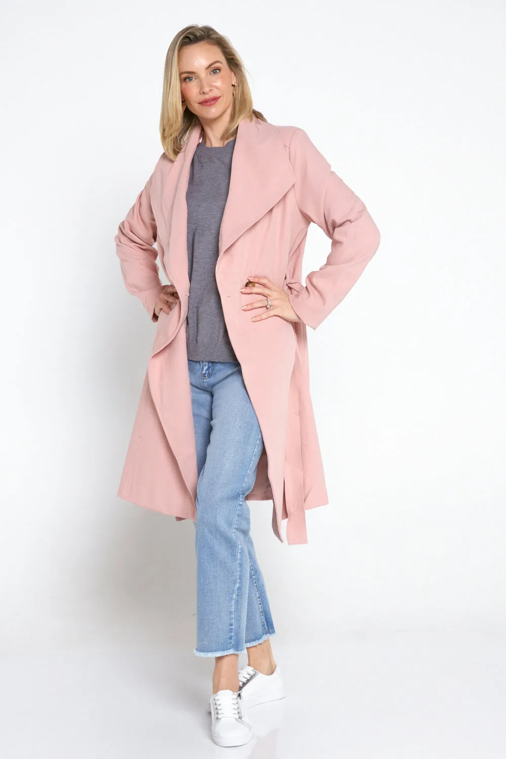 Christina Wrap Coat - Pink