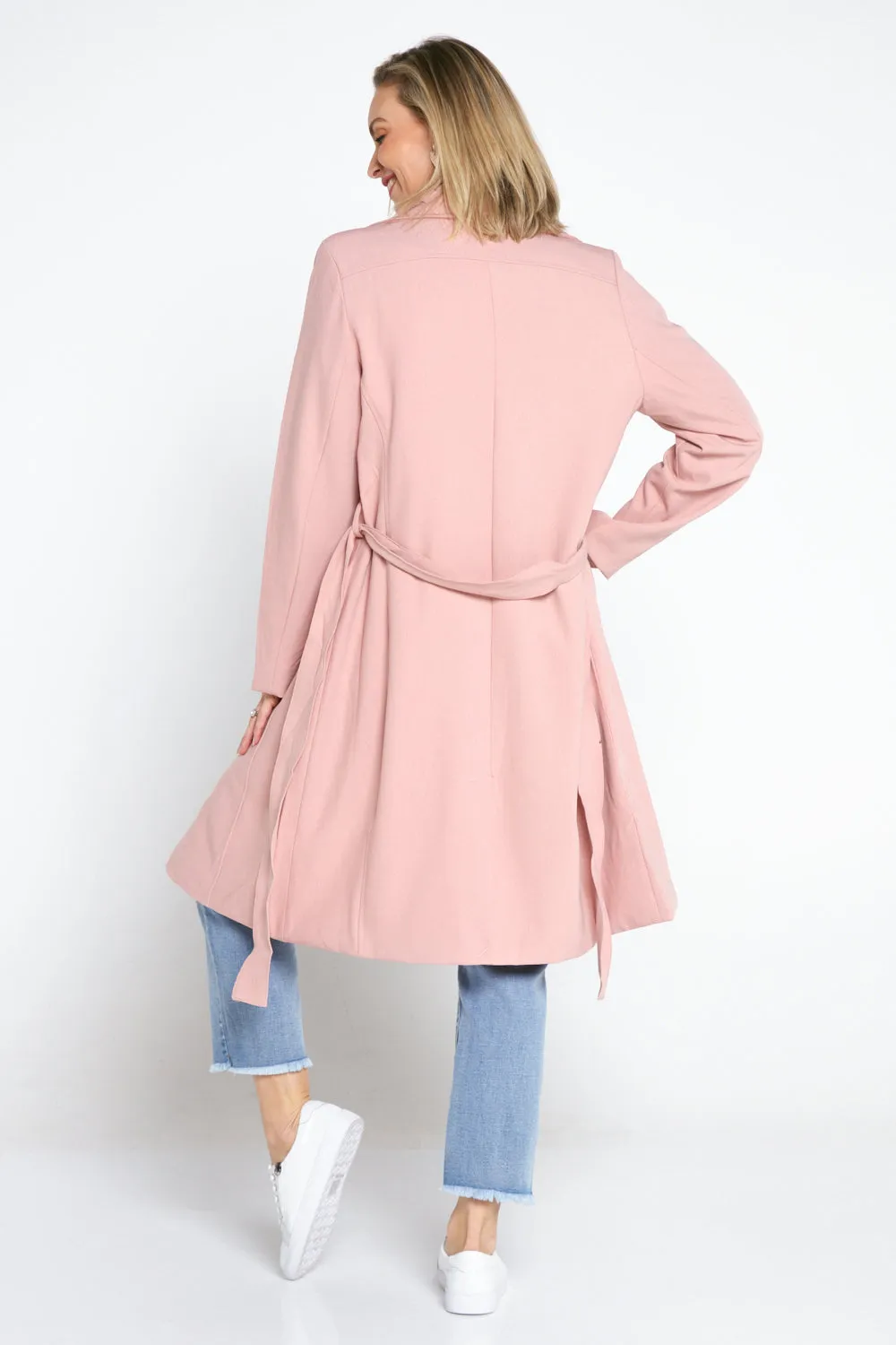 Christina Wrap Coat - Pink