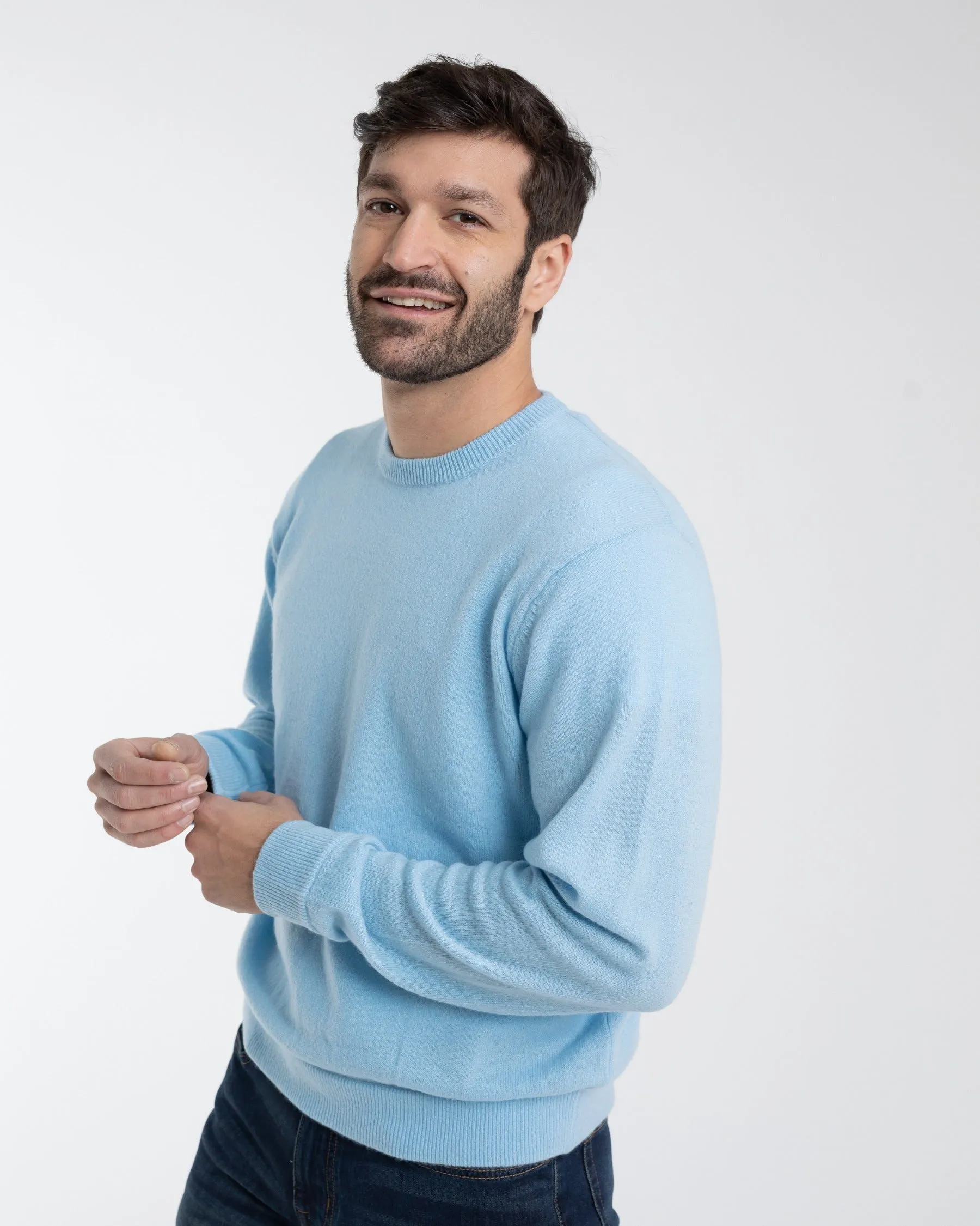 Classic Crew Neck 100% Cashmere Sweater (Choice of Colors) by Alashan Cashmere