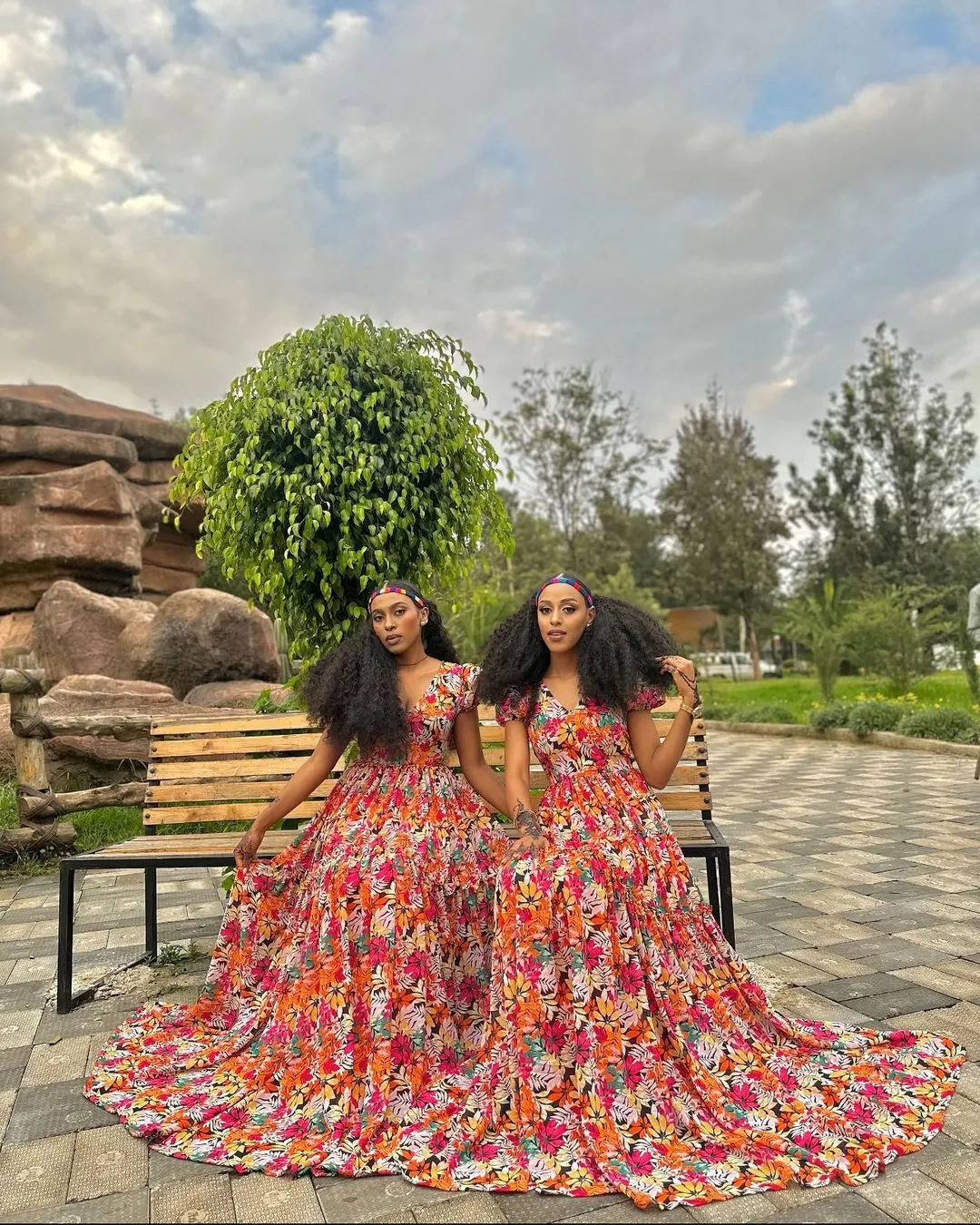 Colorful Flowery Shiffon Dress Gorgeous Floral Design Chiffon Dress Ethiopian Dress for any Occassion