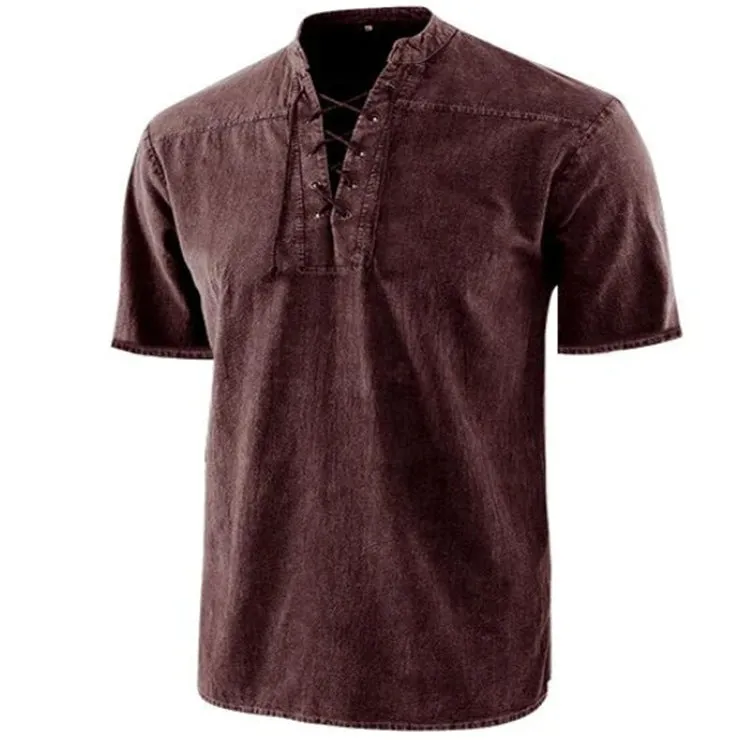 Coofandy V Neck Short Sleeve Shirt