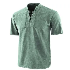 Coofandy V Neck Short Sleeve Shirt