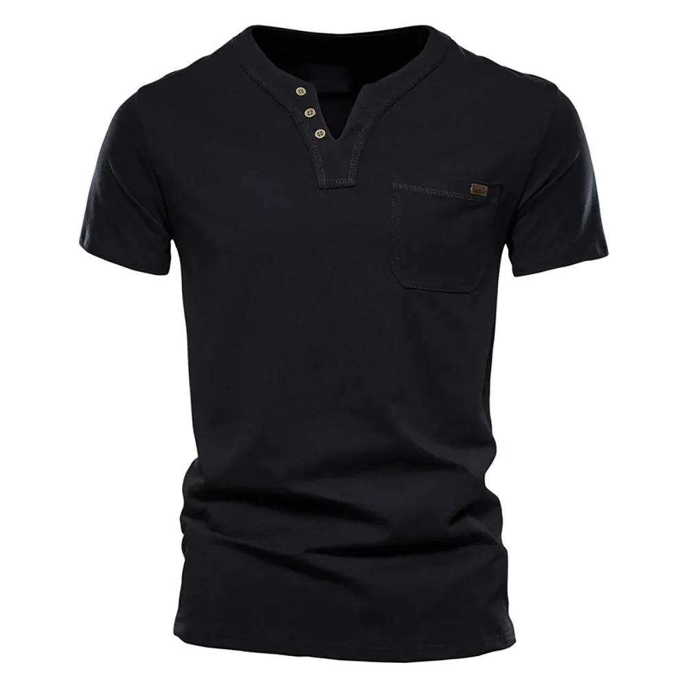 Cotton Henley T-Shirt