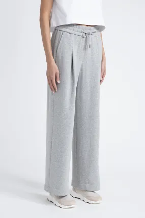 Cotton Lurex fleece trousers