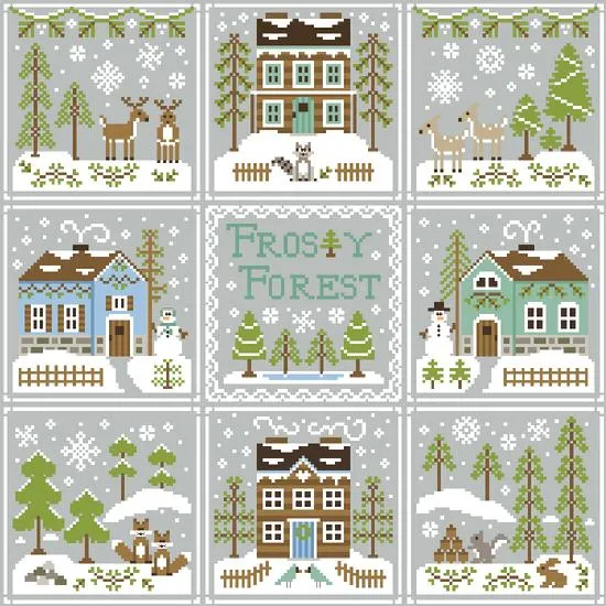 Country Cottage Needleworks - Frosty Forest - Snowgirl's Cottage Pattern - 7