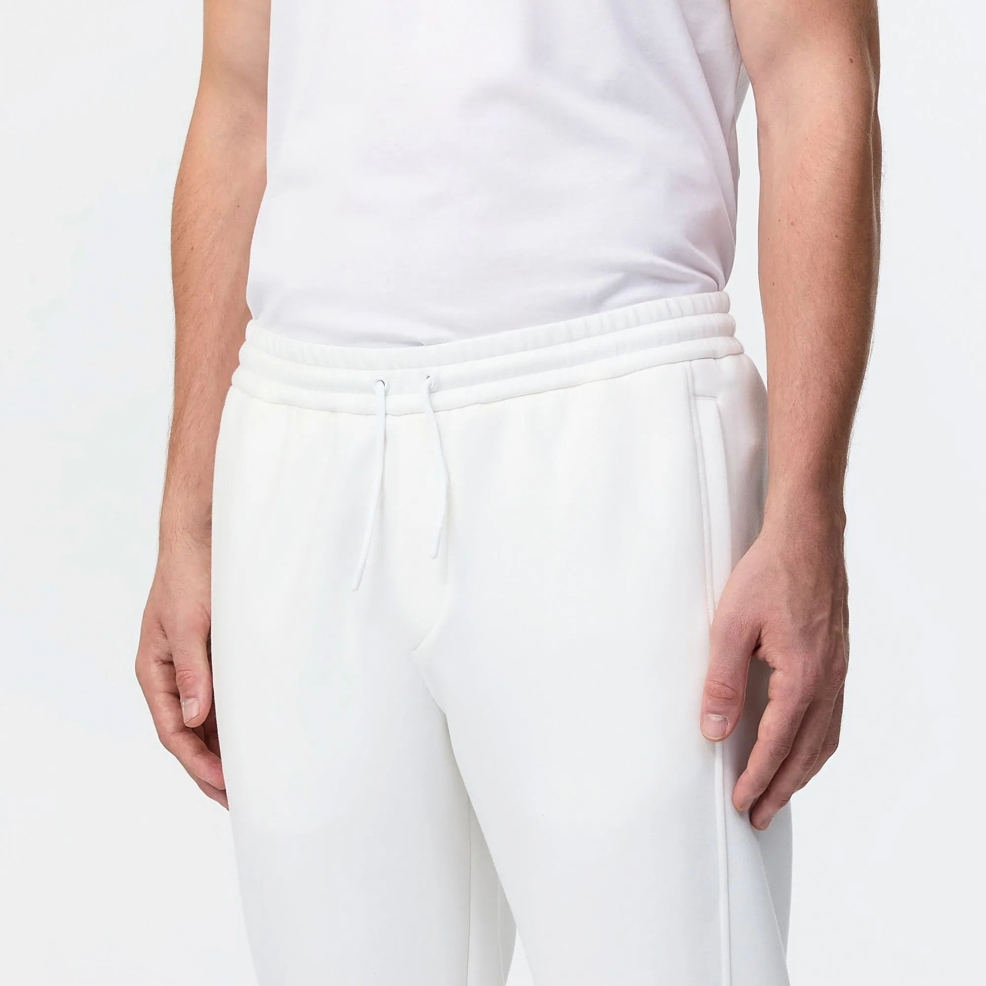 Cuffed Neoprene Sweatpants Ivory