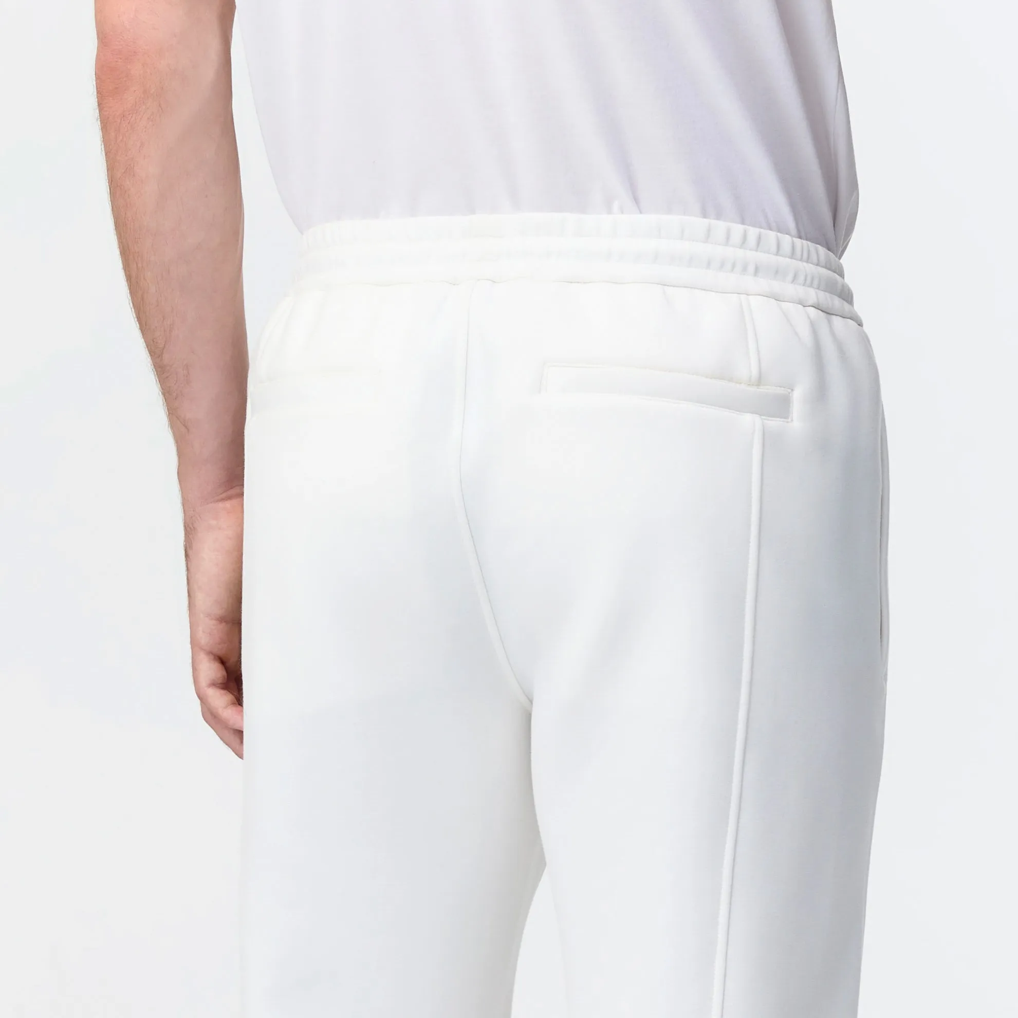 Cuffed Neoprene Sweatpants Ivory