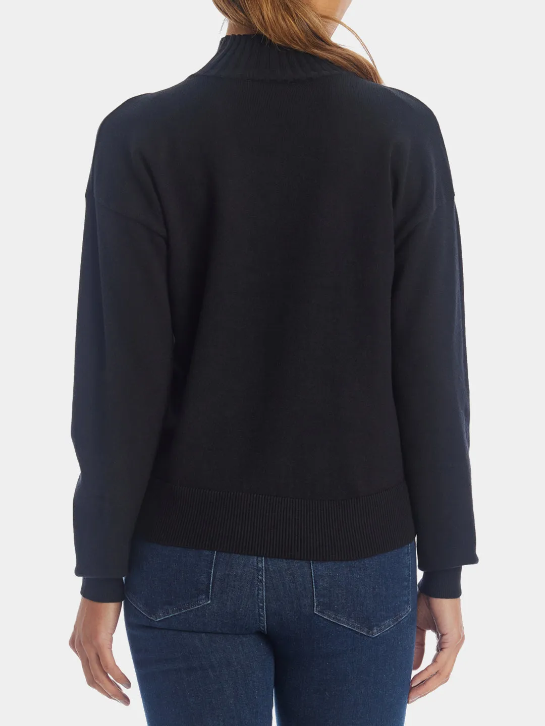 Cut Out Mock Neck Sweater